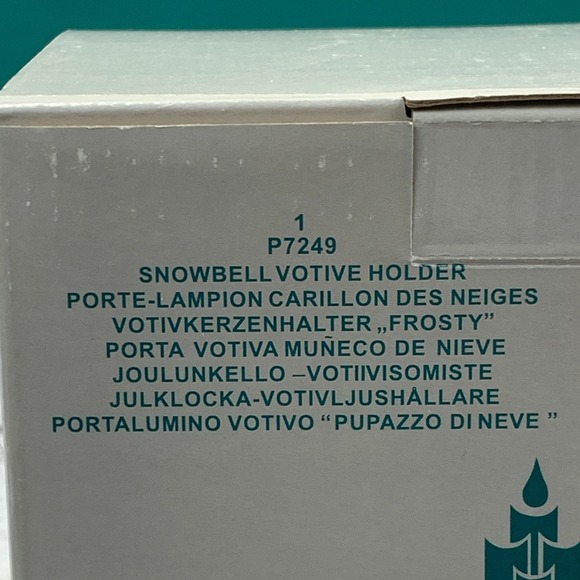 PartyLite Snowbell Votive Holder Snowman with Birds‎ Fine Porcelain 1 P7249 - Picture 2 of 9